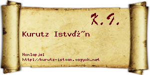 Kurutz István névjegykártya